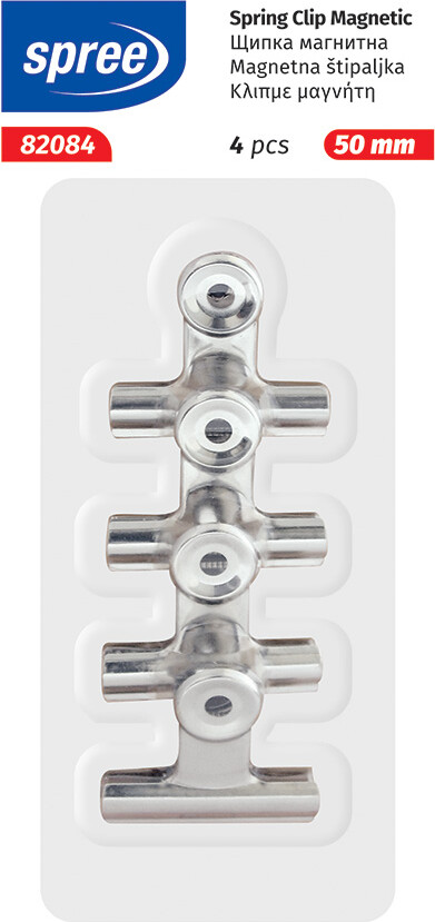 SPREE Papirklemme Bulldog m magnet 50 mm 4 stk