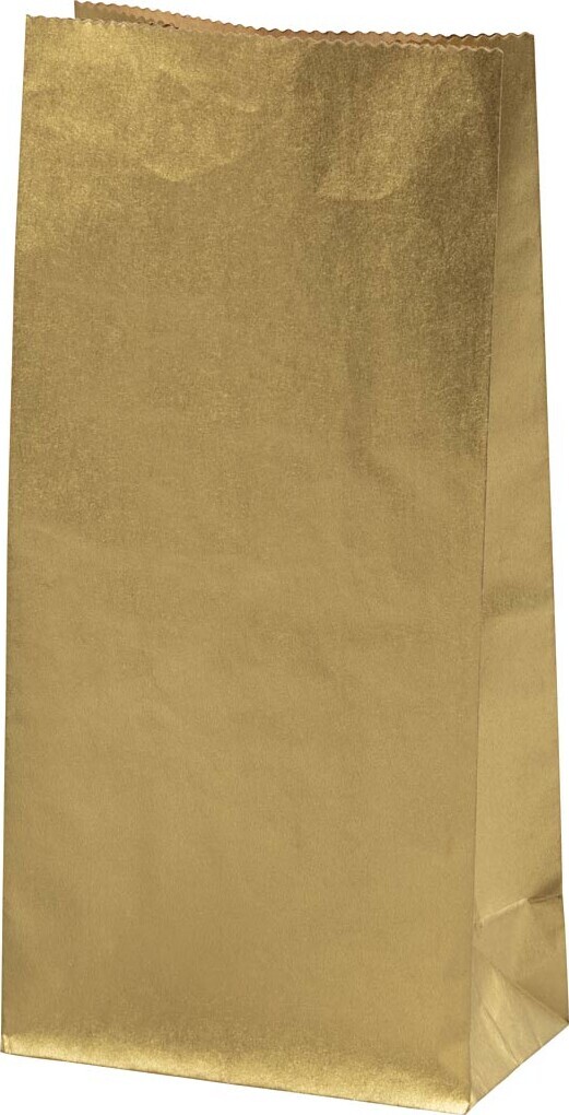 Papirposer - Guld - 22.5x6,5x11 Cm - 50 G - 10 Stk.