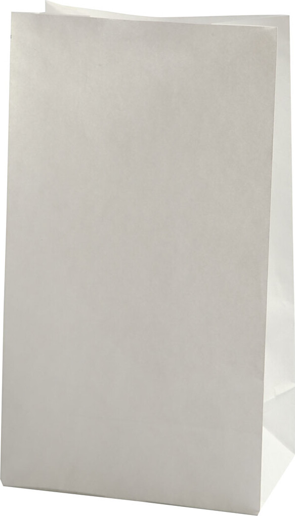 Papirposer - H 27 Cm - Str. 9x15 Cm - 46 G - Hvid - 100 Stk.