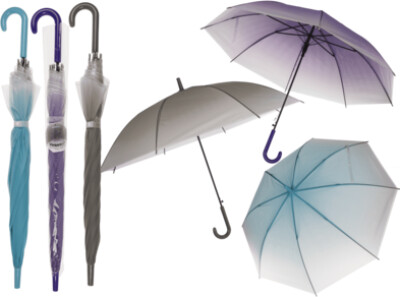 Paraply - Semi Transparent - Overraskelsesfarve - 90 Cm