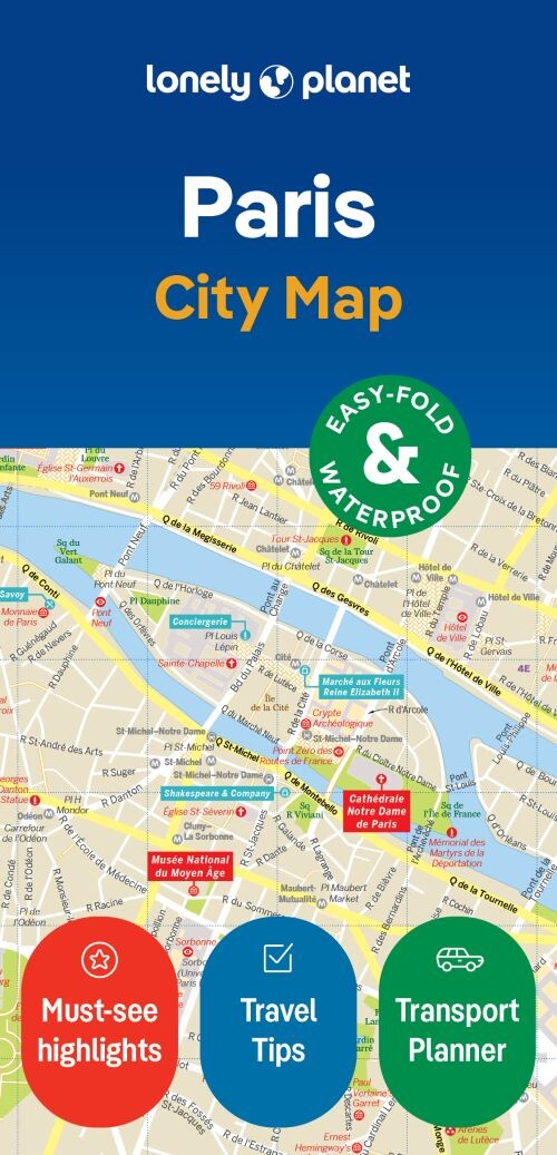 Paris City Map - Lonely Planet - English book
