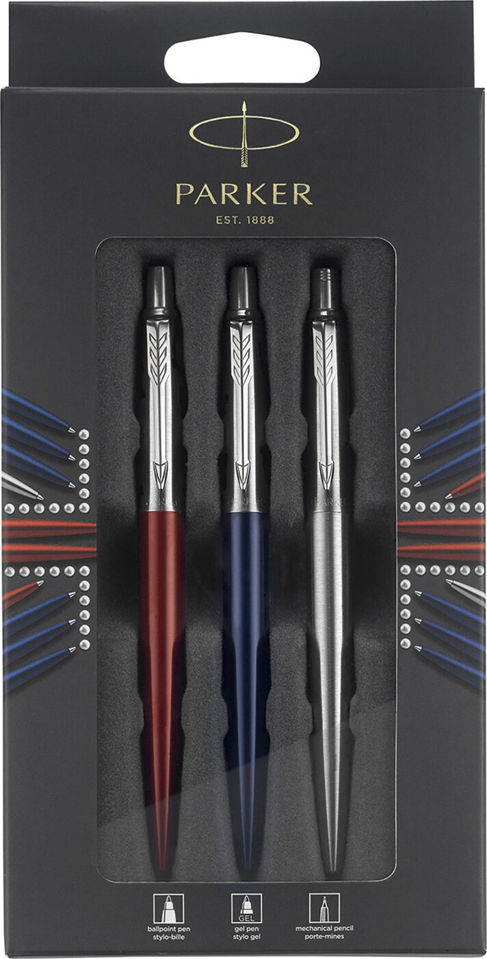 Parker - Jotter London Trio Discovery-pakke - Royal Blue, Red Kensington, Stainless Steel