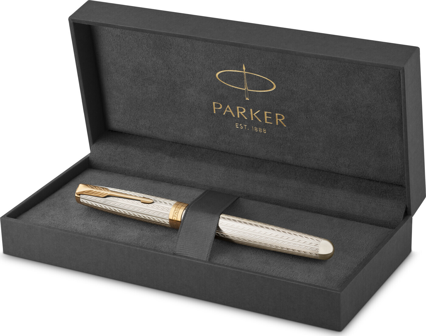 Parker - Sonnet Mistral Fyldepen - Sølv - Fin Spids 18k Guld