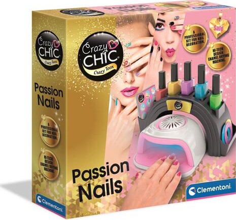 Se Crazy Chic - Negle Salon Sæt Med Negletørrer - Passion Nails hos Gucca.dk