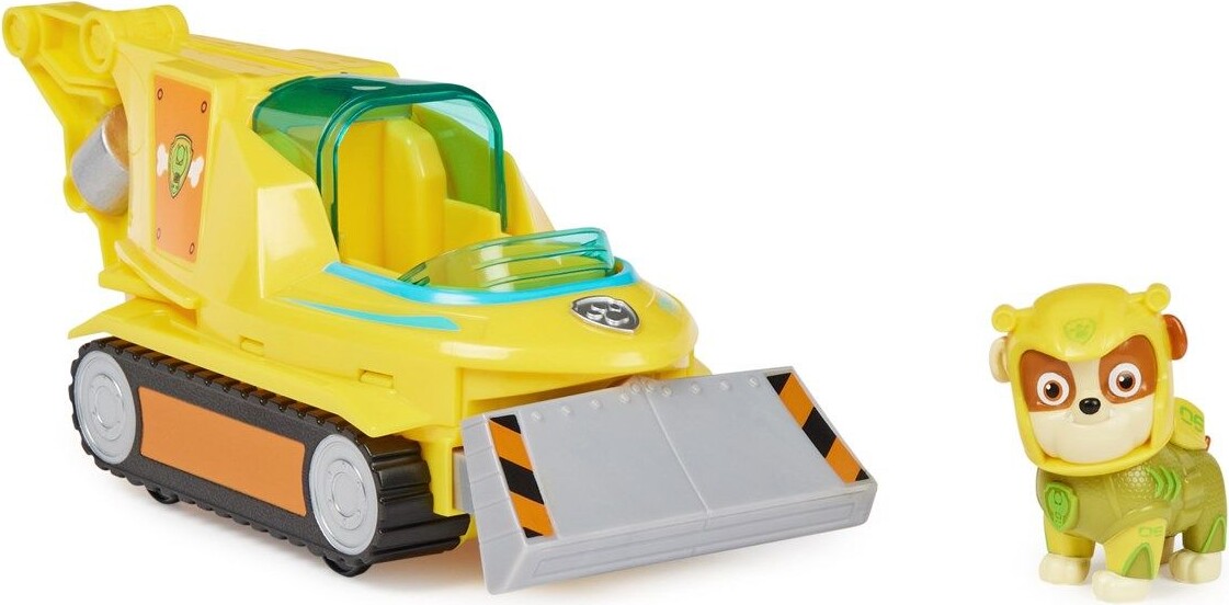 Paw Patrol Figur - Rubble Med Haj Køretøj - Aqua Pups