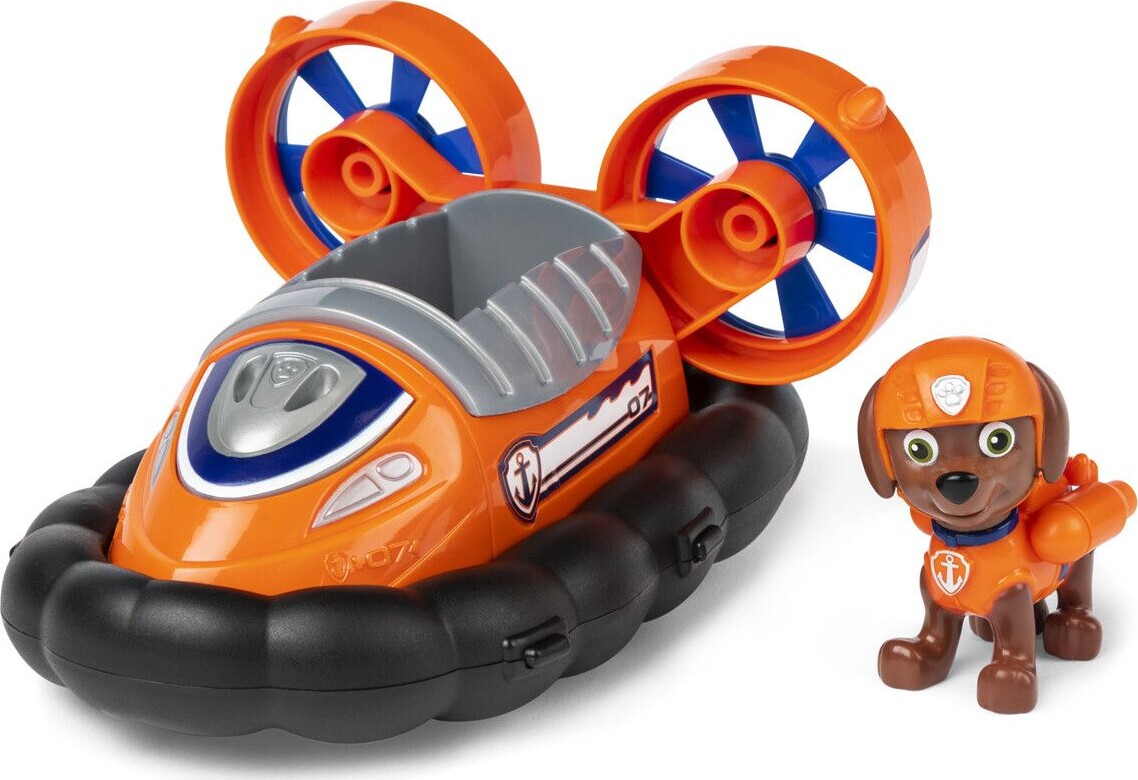 Paw Patrol - Basic Køretøj Med Zuma Figur - Hovercraft