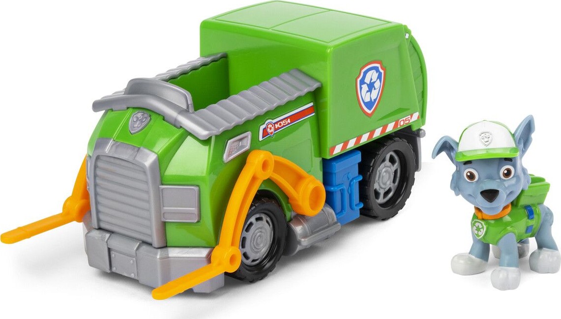 Billede af Paw Patrol - Basic Køretøj Med Rocky Figur - Recycle Truck