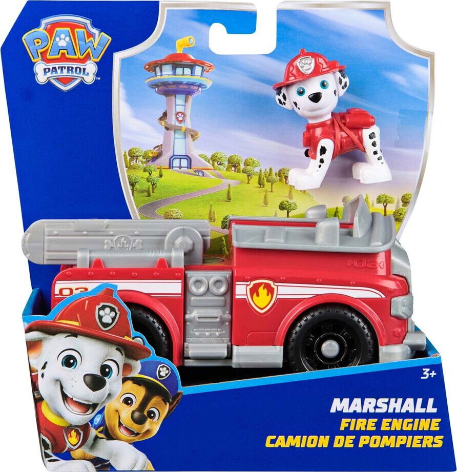 Paw Patrol - Marshall Fire Engine - Figur Og Brandbil Legesæt