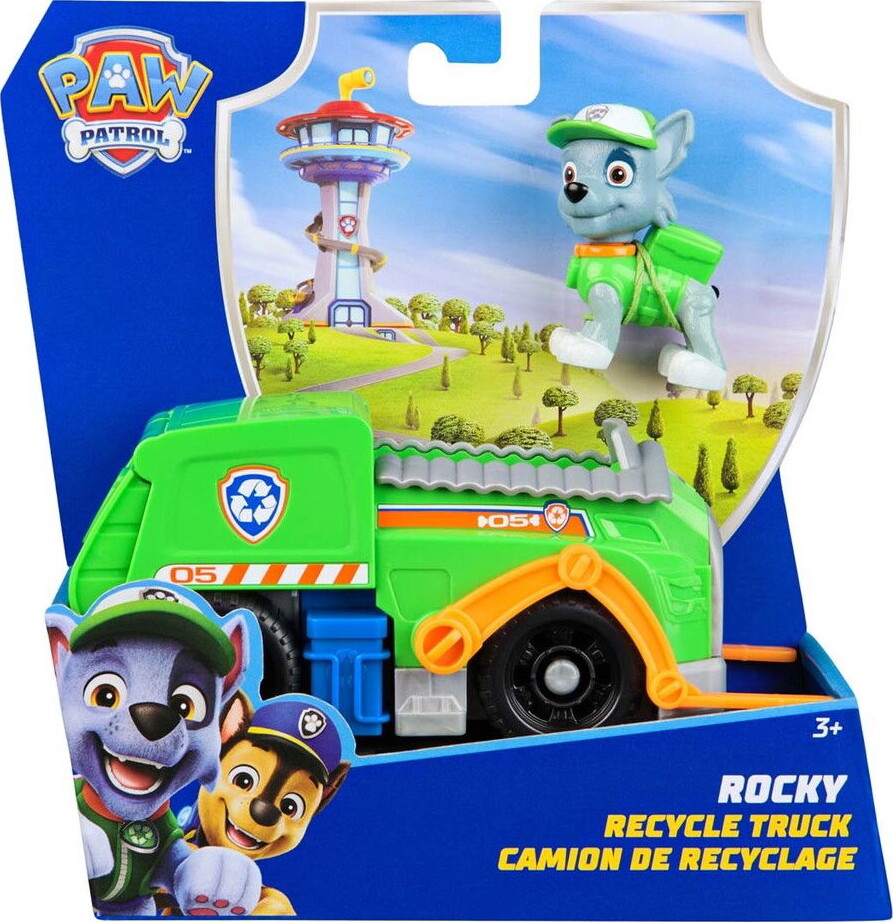 Paw Patrol - Rocky Recycle Truck - Figur Og Køretøj Legesæt