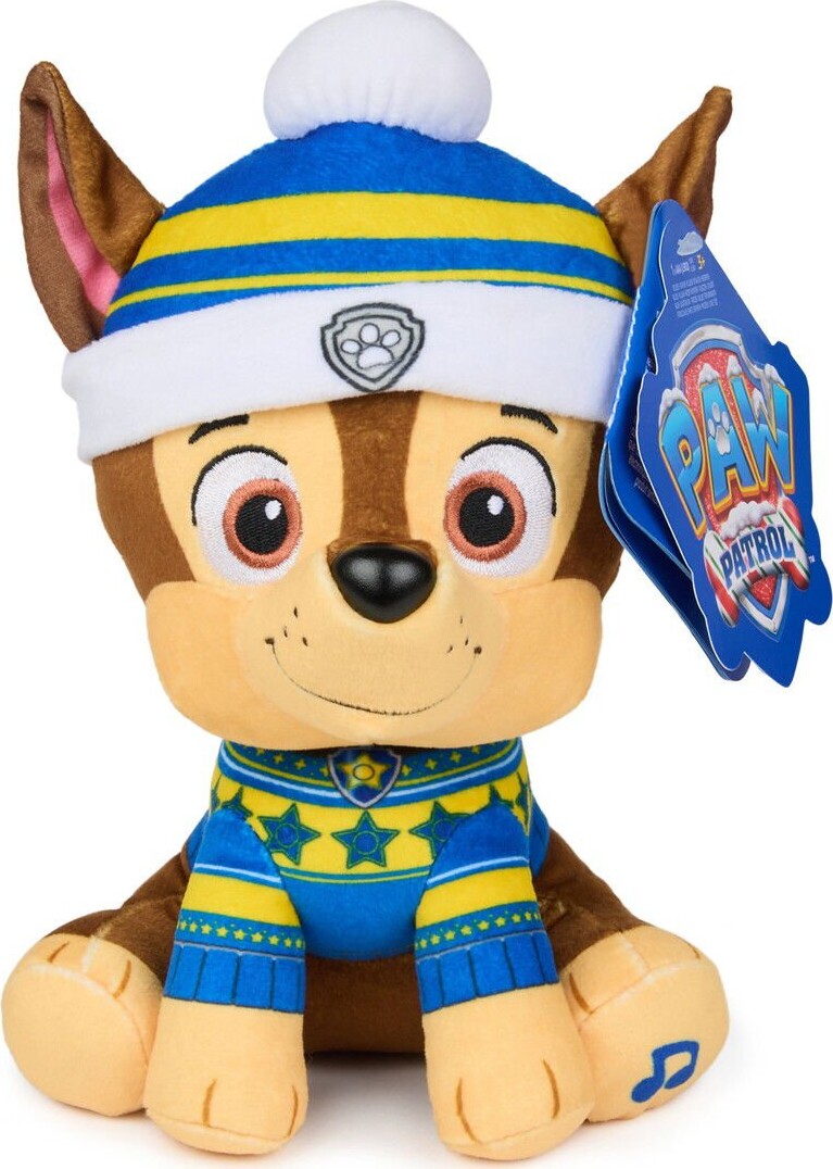 Paw Patrol Bamse m. Lyd - Holiday Music - 20 cm - Chase