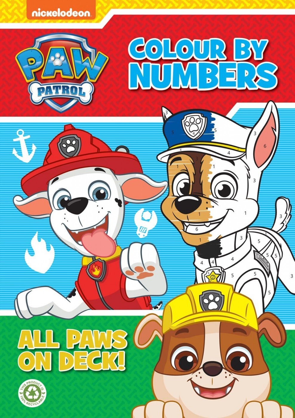 Paw Patrol Colour By Numbers Book - Alligator - Bog
