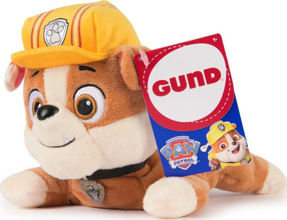 Paw Patrol Bamse - Rubble - 20 Cm - Gund - Hat & Halsbånd