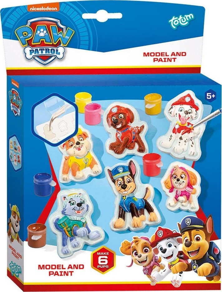 Paw Patrol - Afstøbningssæt Med Maling - 6 Stk