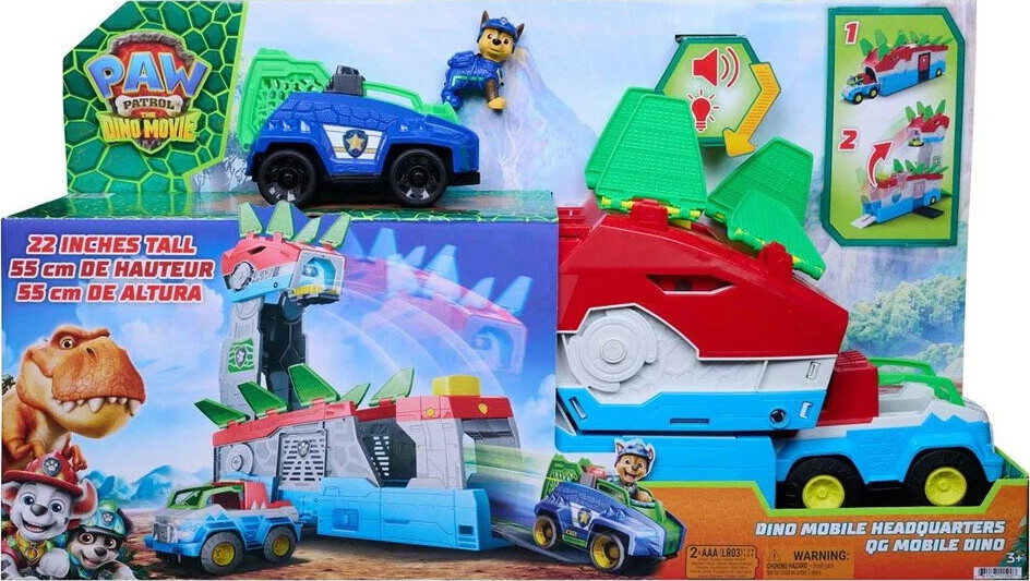 Paw Patrol - Movie 3 2in1 Dino Mobile Hovedkvarter