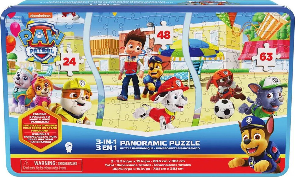 Paw Patrol - Panoramic Puzzle 3 In 1