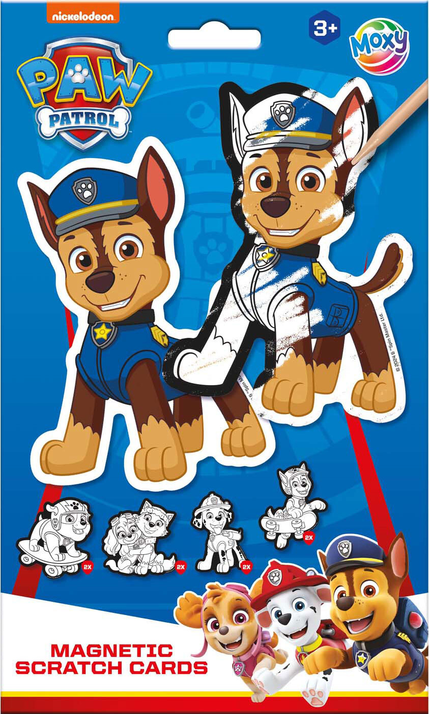 Paw Patrol - Skrabebilleder Til Børn - Magnetiske - 10 Stk