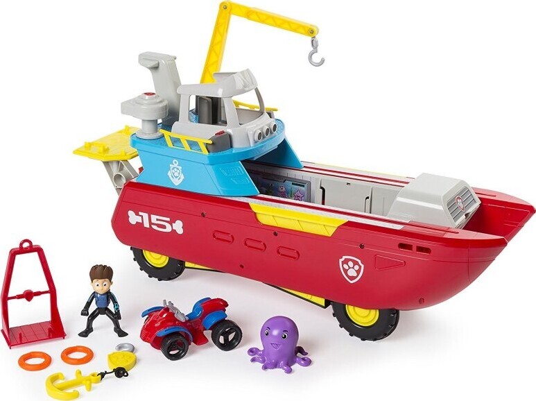 Paw Patrol Legesæt - Sea Patroller Søpatruljeskib - 6037846 - Spin Master