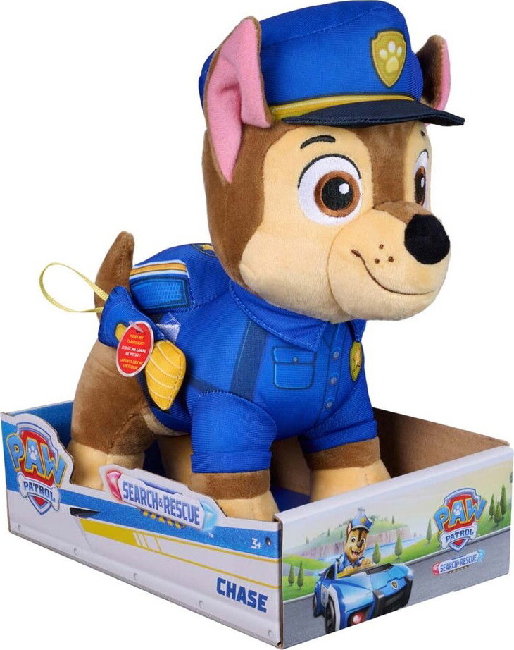 Paw Patrol - Chase Bamse - Search & Rescue - 25 Cm