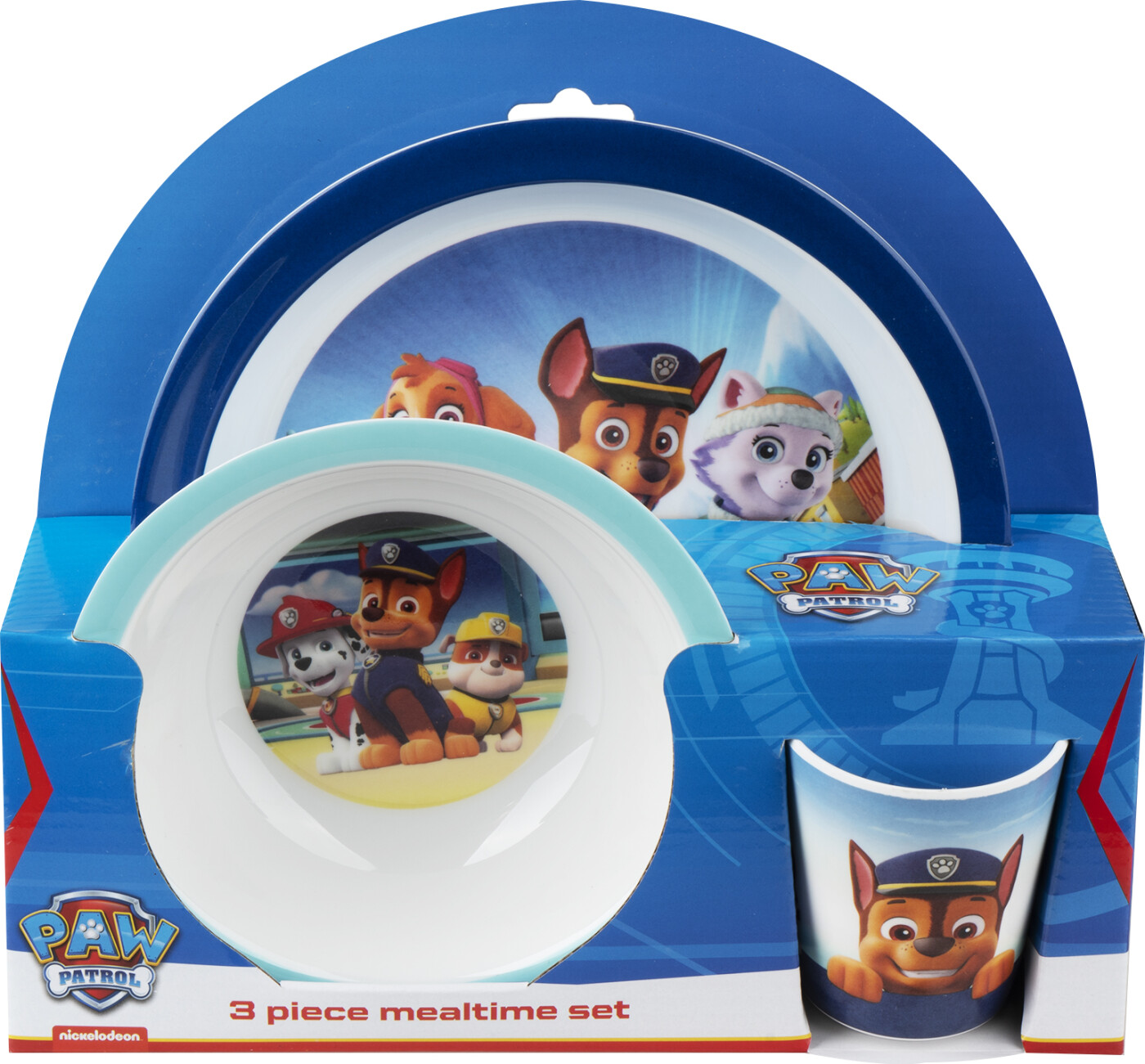 Paw Patrol Spisesæt I Tre Dele - Blå - Melamin - Barbo Toys