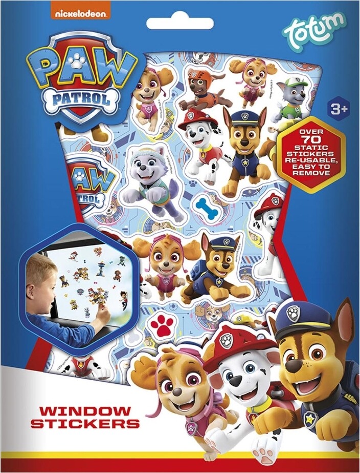 Paw Patrol - Klistermærker Til Vindue - Over 70 Stk
