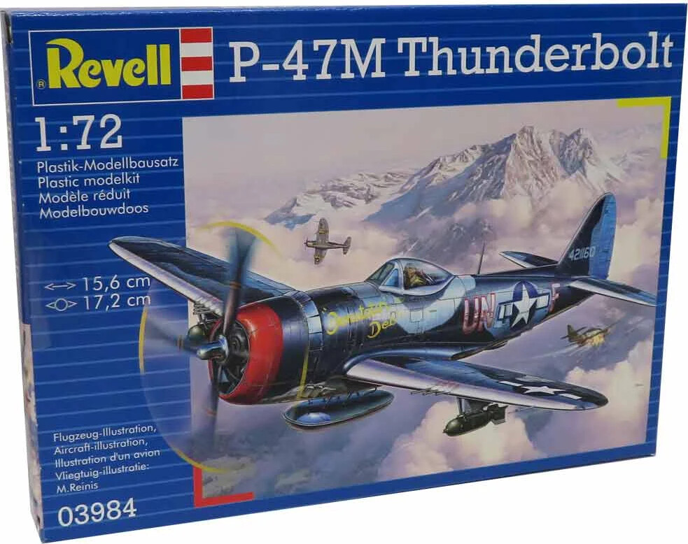 Revell - P-47m Thunderbolt Modelfly Byggesæt - 1:72- 03984