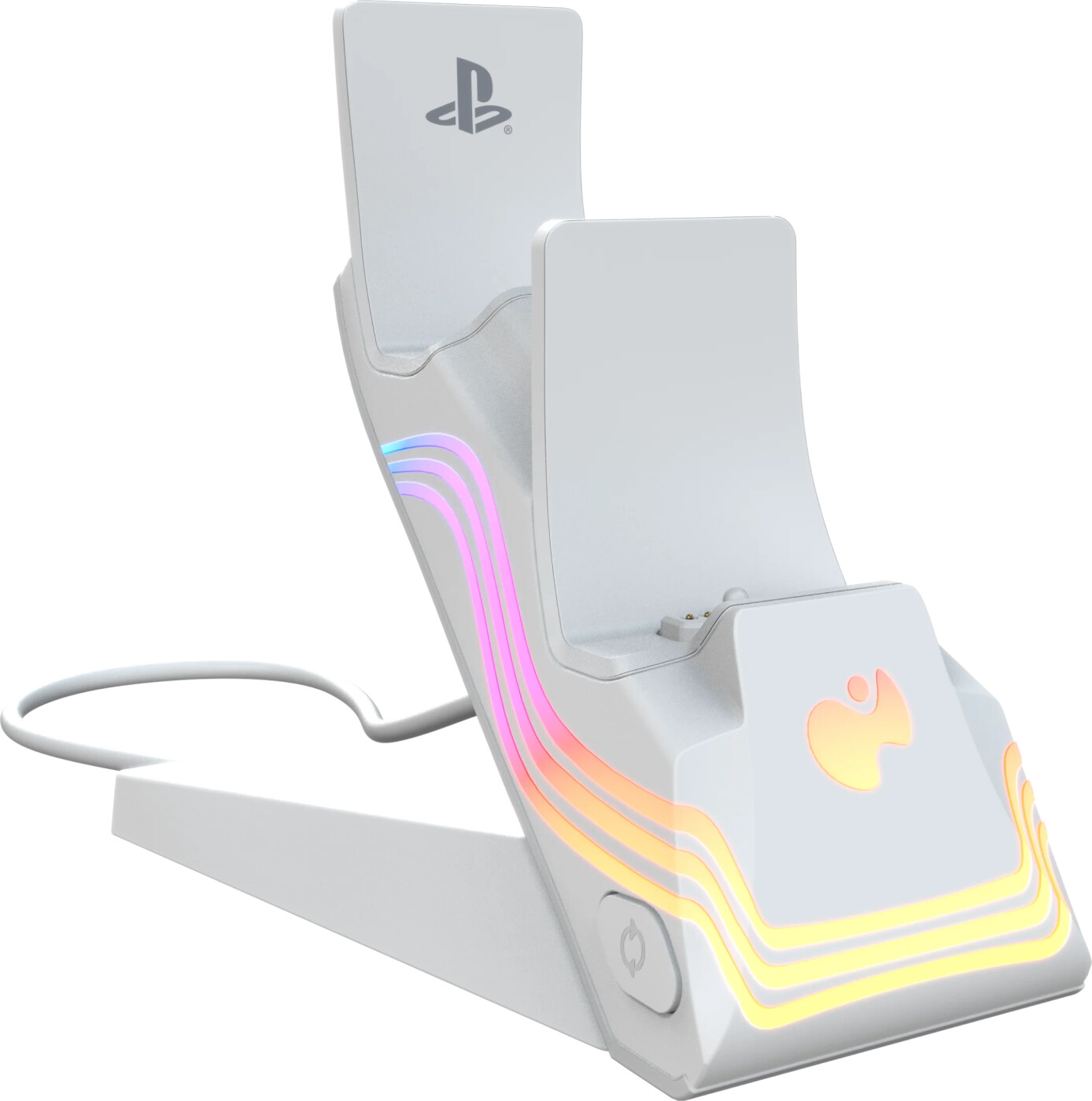 Pdp Afterglow Wave Dual Charger White