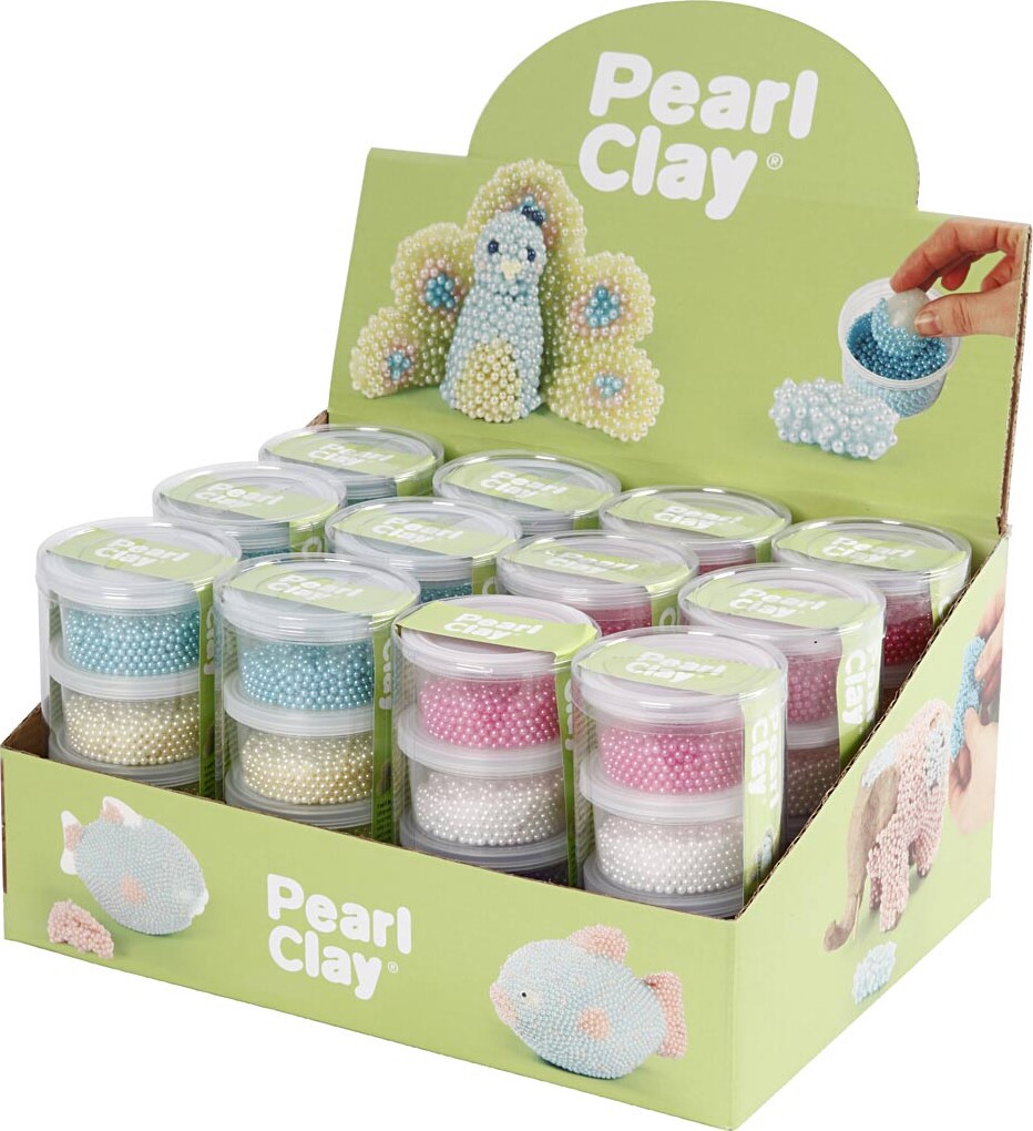 Pearl Clay - Assorterede Farver - 12 Sæt