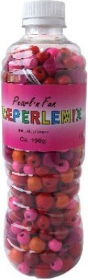 Pearl 'n Fun Perler - Træperlemix - Pink, Rød Og Orange 190 G