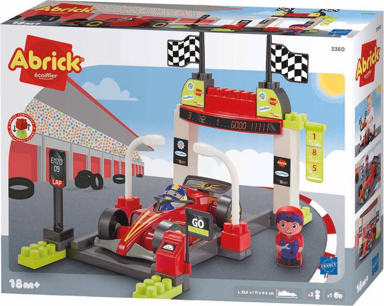 Ecoiffier Abrick 3360 - Pit Stop Formel 1 Byggesæt