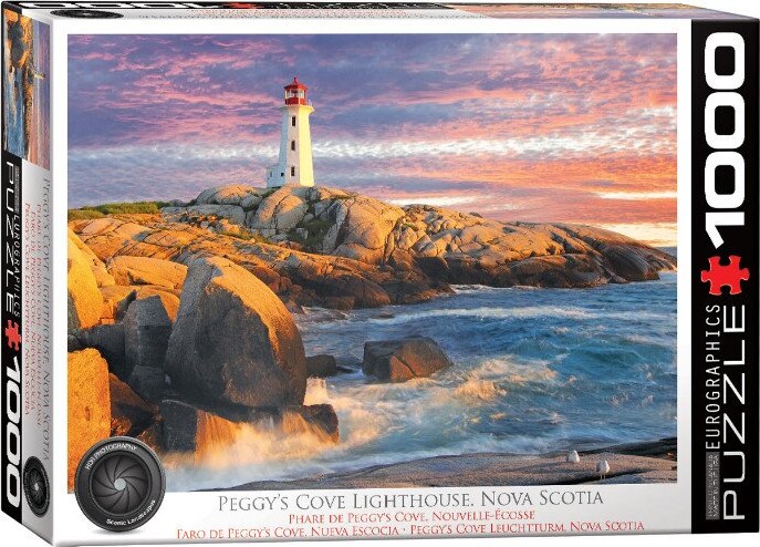 Billede af Puslespil Med 1000 Brikker - Fyrtårn I Nova Scotia