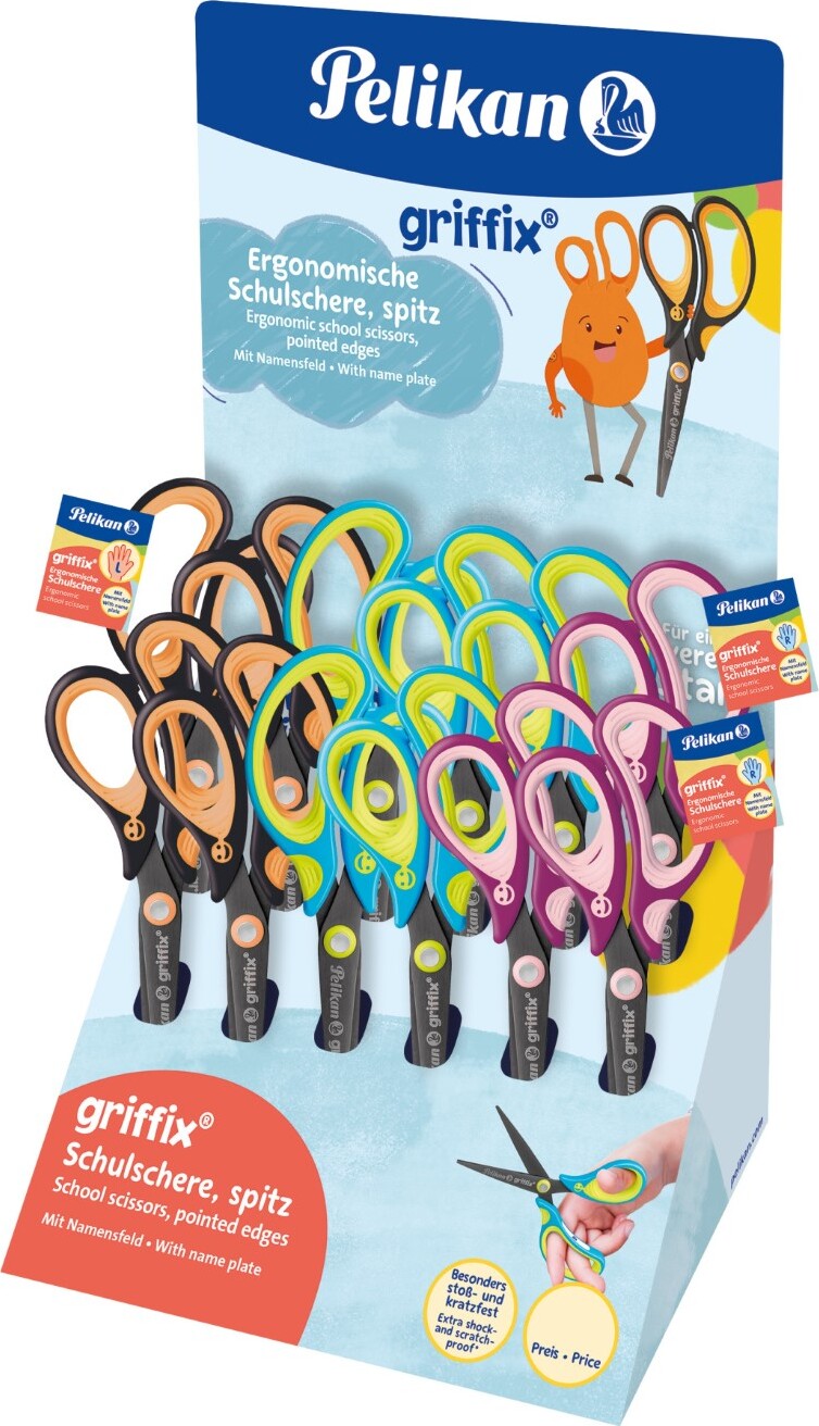 Pelikan - Griffix Børnesakse - Højre Og Venstre Hånd - 12 Stk