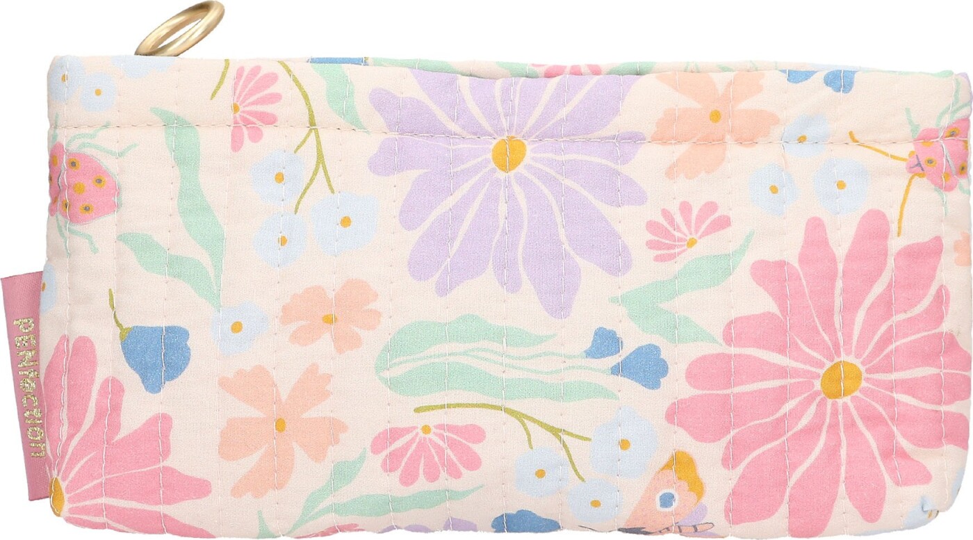 Penalhus - Quiltet Med Blomster Print - Penfection