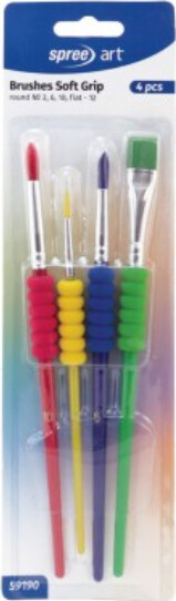 Pensler 4 Stk Med Grip 2-6-10--12 - Spree