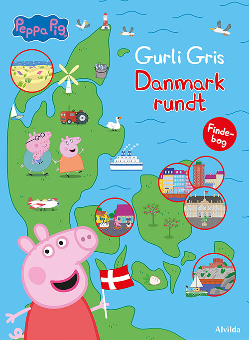 Billede af Peppa Pig - Gurli Gris - Danmark Rundt - Alvilda - Bog