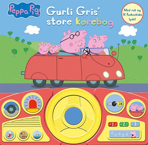 Billede af Gurli Gris' Store Kørebog - Med Rat Og 13 Fantastiske Lyde - Diverse - Bog