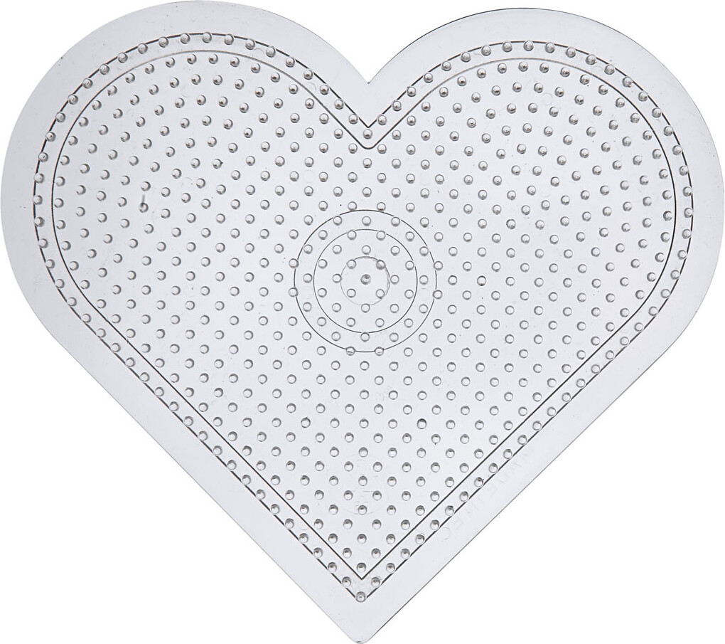 Perleplader - Hjerte - Klar - 10 Stk