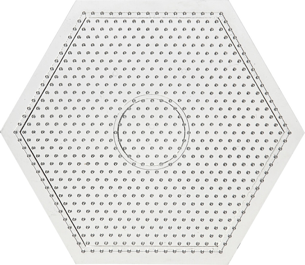 6 Kantet Perleplade - Hexagon - Medium - 15x15 Cm - 10 Stk.