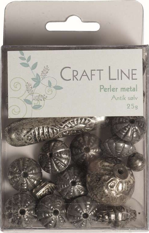 Perler Metal 25g Antik Sølv - Craft Line