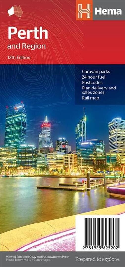 Billede af Perth And Region - Hema Maps - English Book