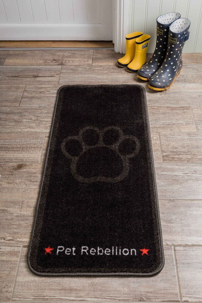 Hundemåtte - Pet Rebellion - Sort - 45x100 Cm