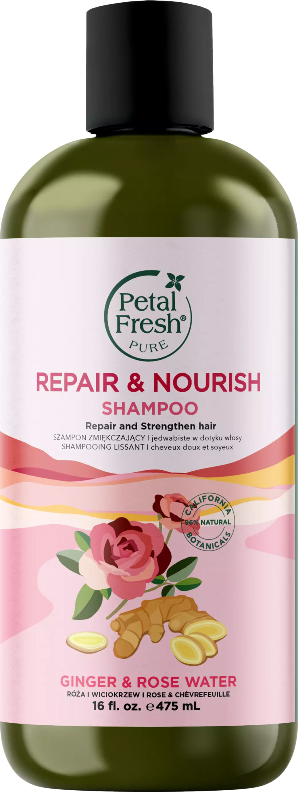 Petal Fresh Pure Ginger & Rosewater Shampoo 475 ml
