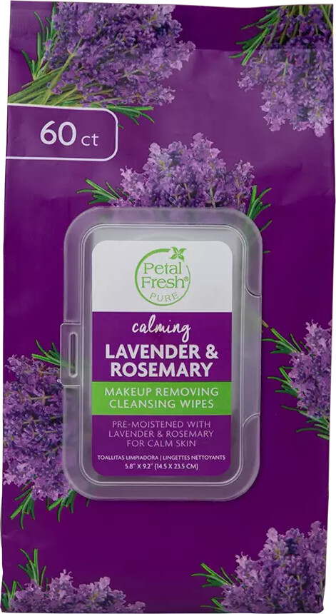Petal Fresh Pure Lavender & Rosemary Makeup Removing Wipes 60stk