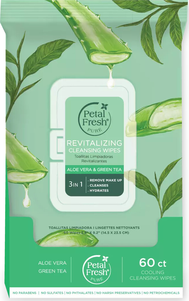 Petal Fresh - Pure Revitalizing Aloe Vera & Green Tea Cleansing Wipes