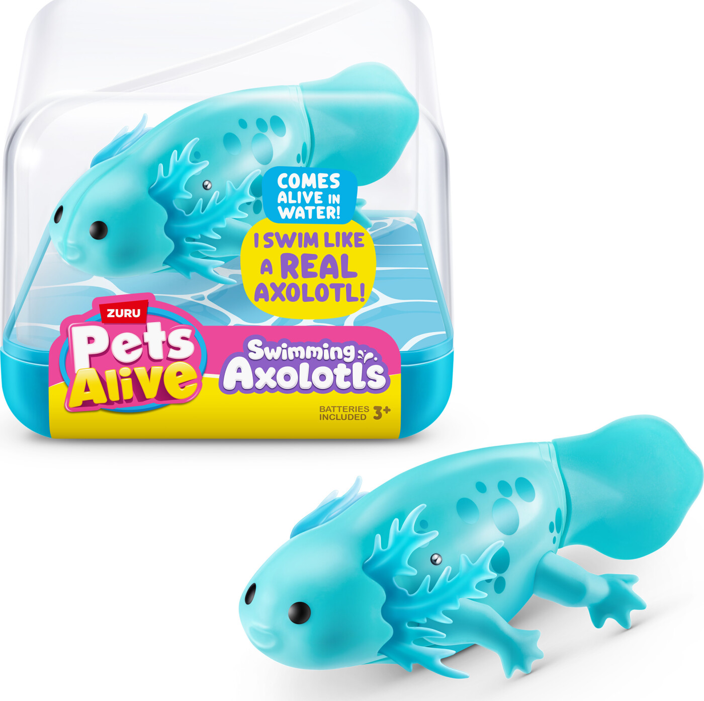 Zuru Pets Alive - Swimming Axolotl - Blå - Vandaktiveret Figur