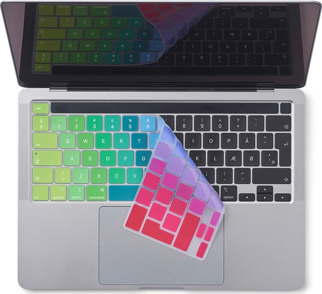 Philbert - Keyboard Cover - Scandinavian Letters - Macbook Pro 13 M1-m2 2020/2022 And 16 2019 - Rainbow