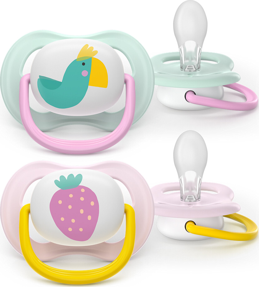 Philips Avent Sutter - Ultra Air - 0-6 Måneder - Lysegrøn Lyserød