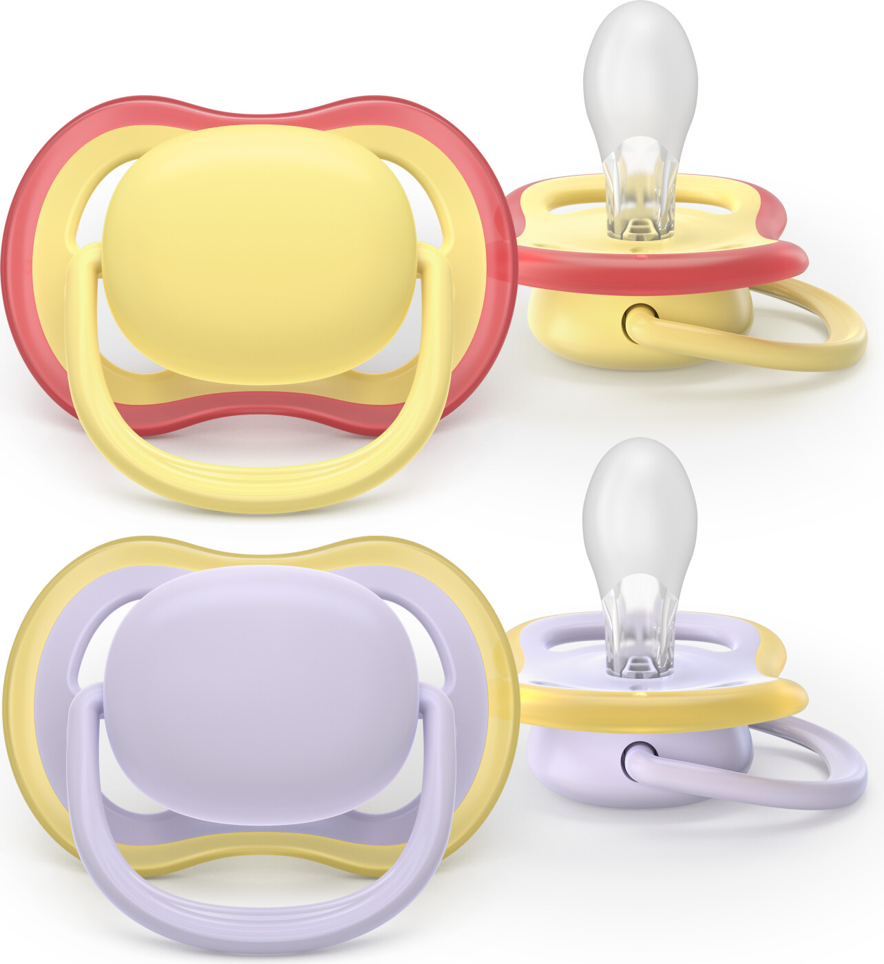 Philips Avent Sutter - Ultra Air - 0-6 Måneder - Lyslilla Lysegul