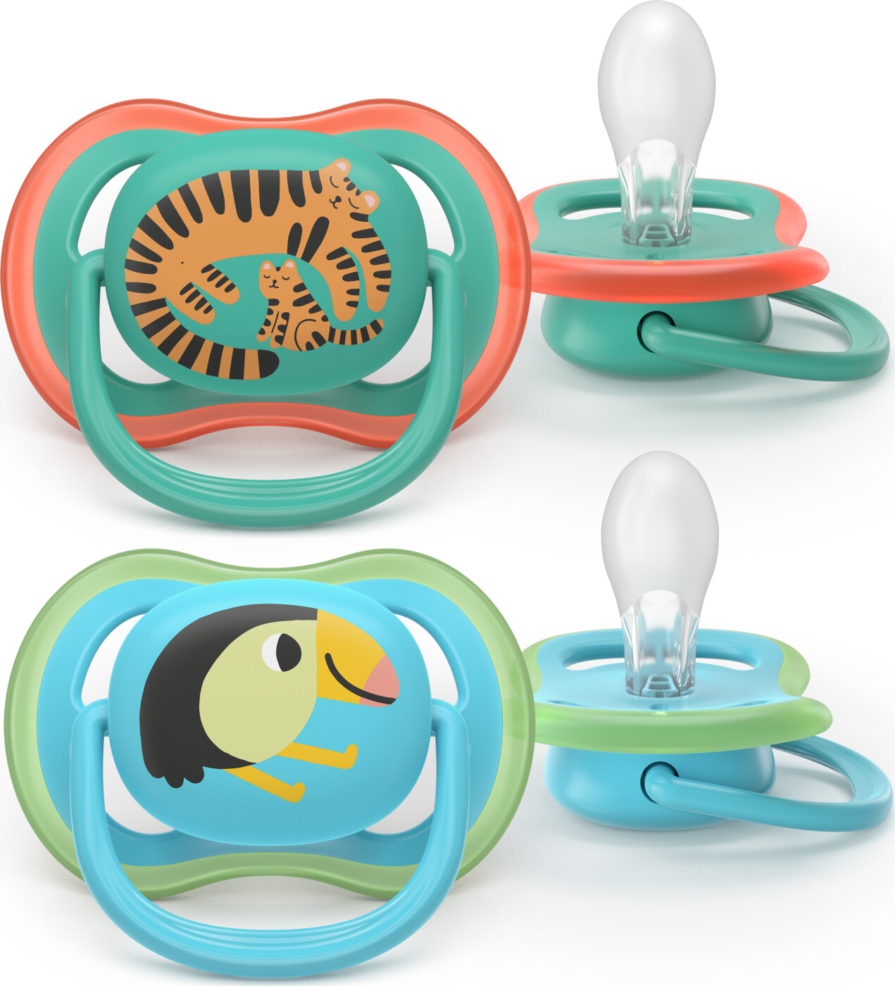 Philips Avent - Ultra Air Soother, 6-18 M, Blå/turkis