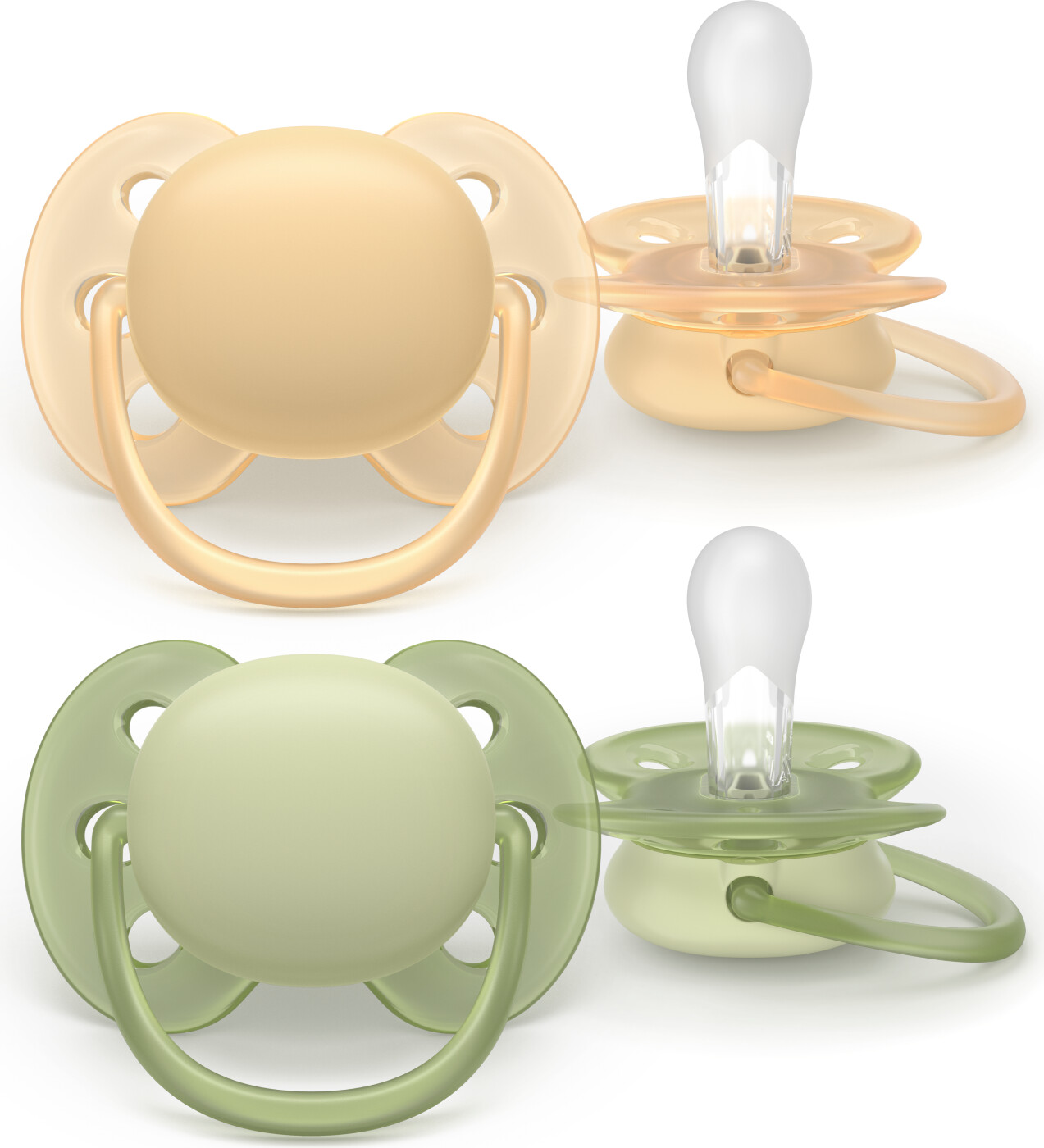 Philips Avent Ultra Air Night Sutter - 6-18 Måneder - Beige Lysegrøn