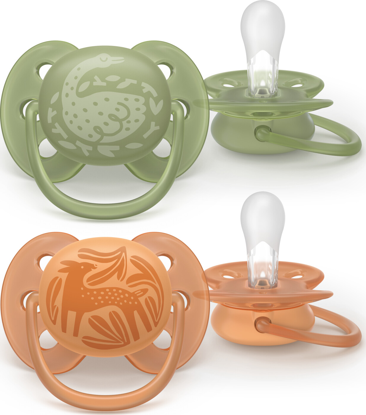 Philips Avent Ultra Soft - Fra 18 Måneder - Sutter - Grøn Orange